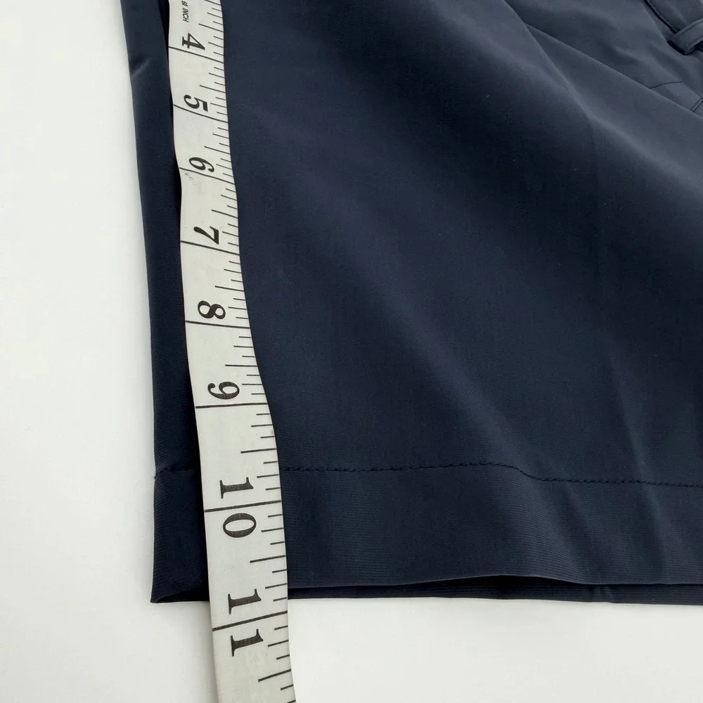 Chervo Golf Shorts Mens 36 Navy Blue Golf Tex Performance Stretch Flat Front New